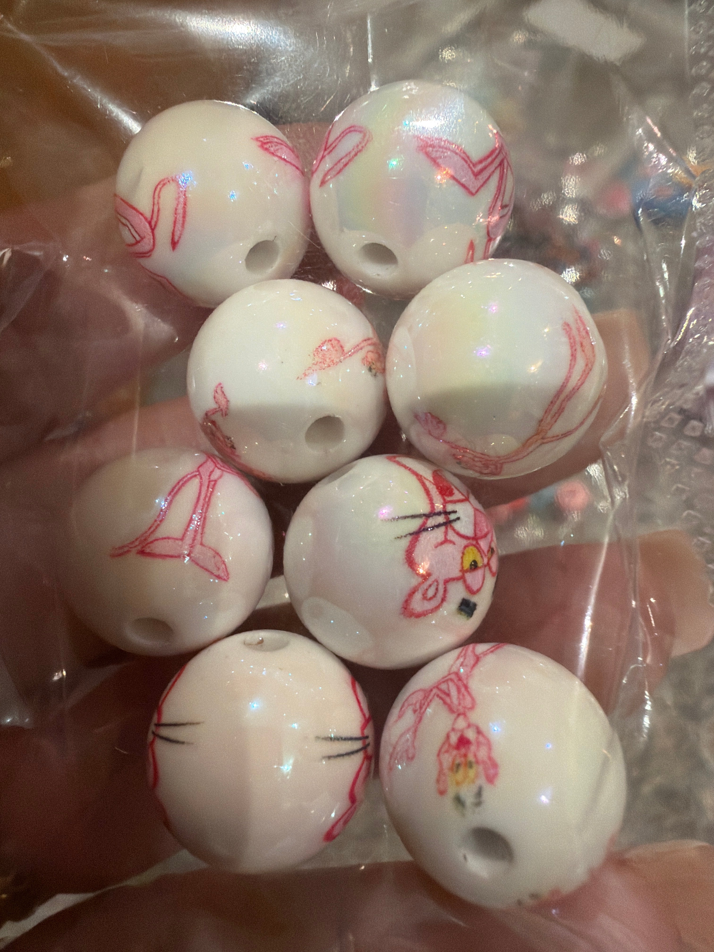 Pink panther beads