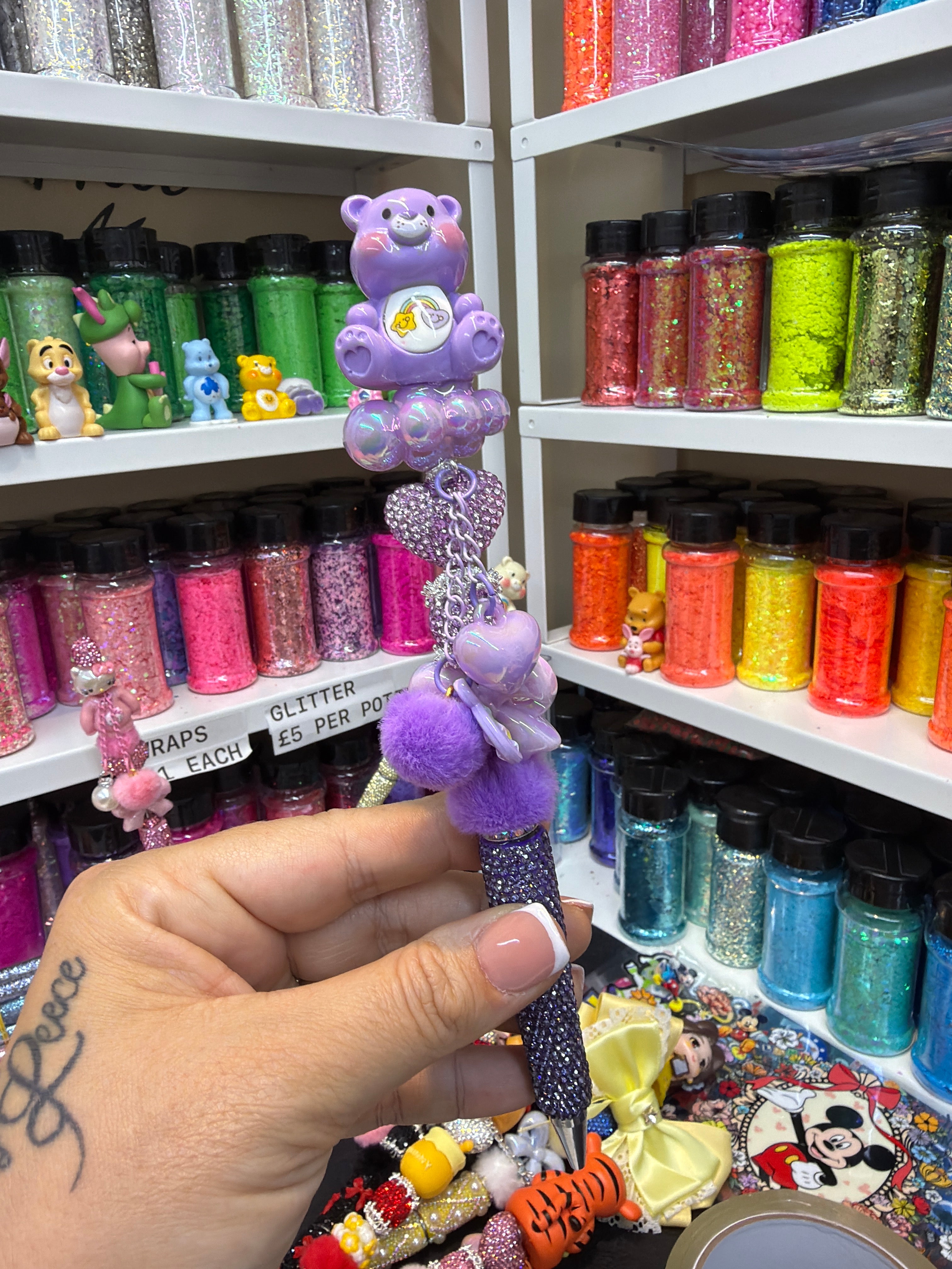 Care bear purple pen