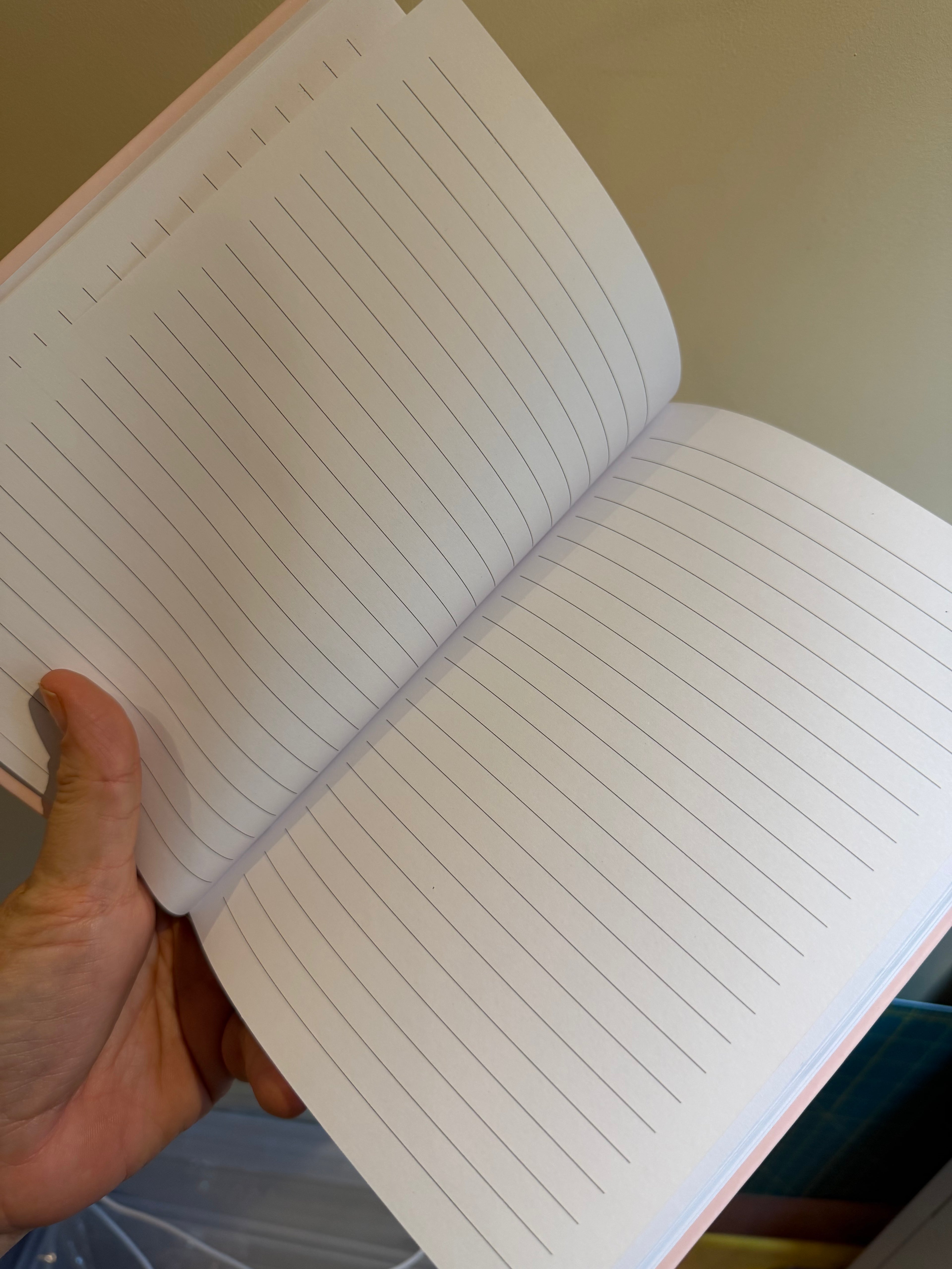 Pink gold notebook